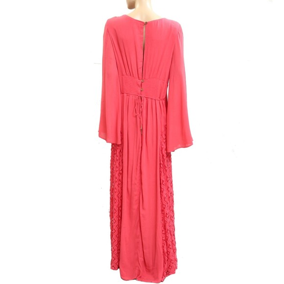 Free People Free-est Hazel Maxi Dress Floral Embroidered Lace Smocked L 283153 - Picture 5 of 8